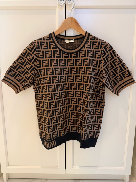 Fendi Other - Fendi Brown and Black FF Logo Crewneck Sweater